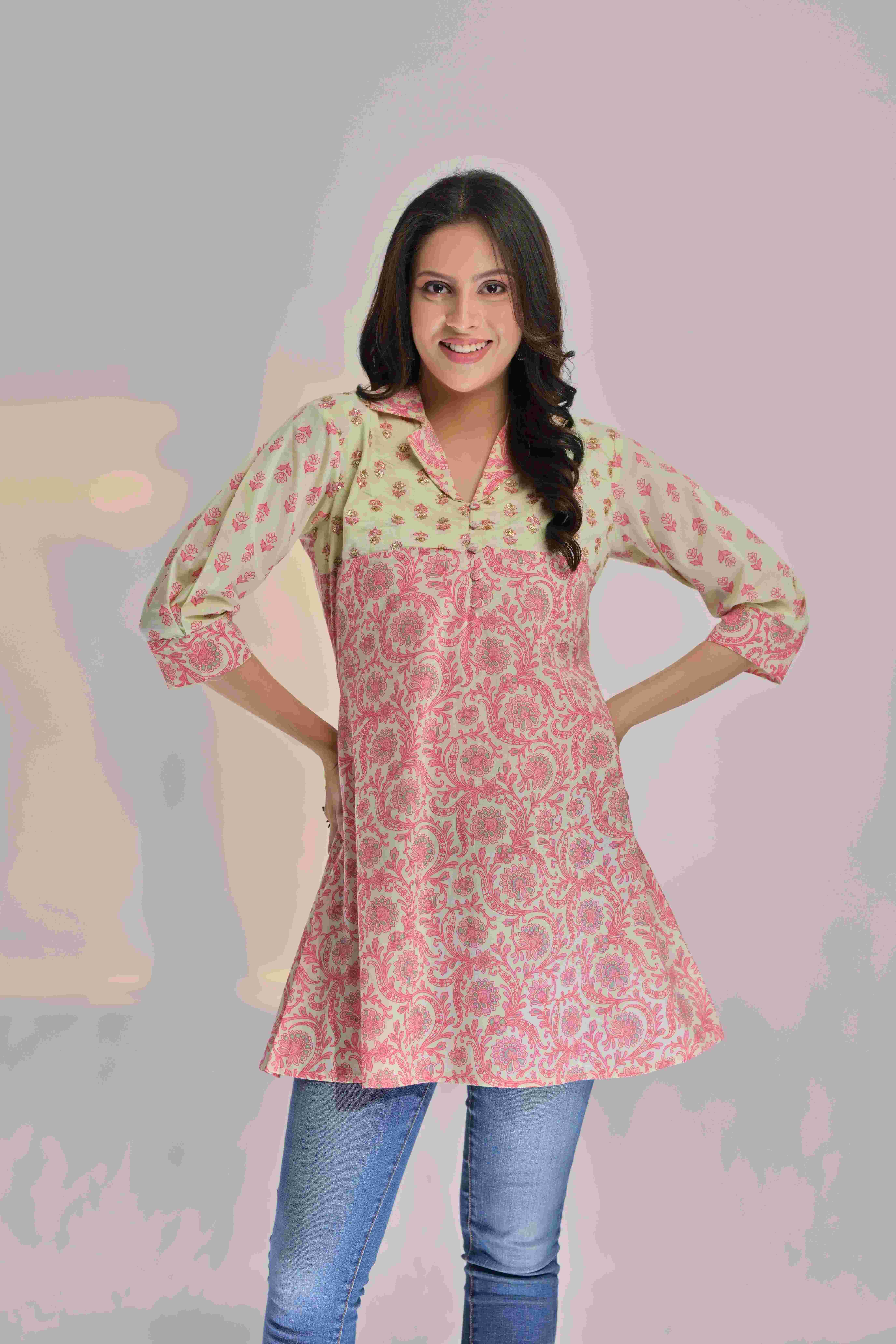 Trendy Short Ethnic Kurti 5 by Parnika India